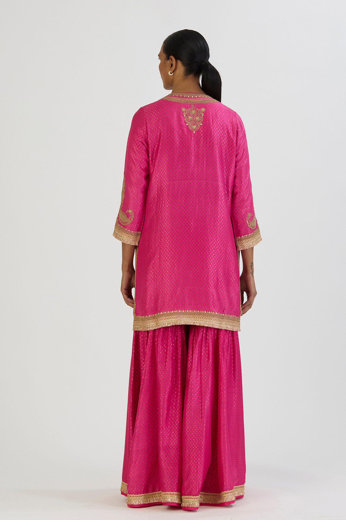 Fuschia Aza Kurta and Sharara