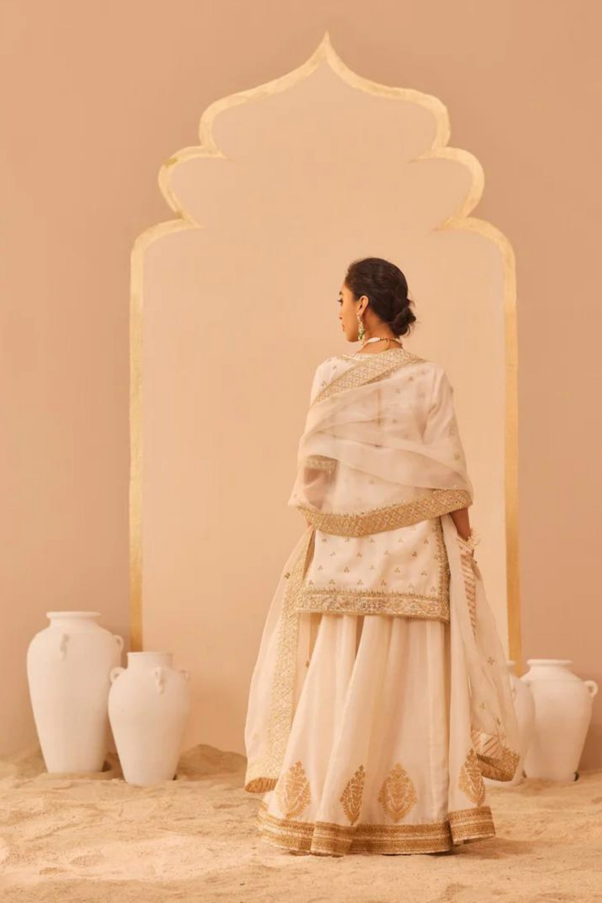 Faaiza Ivory Lehenga Set