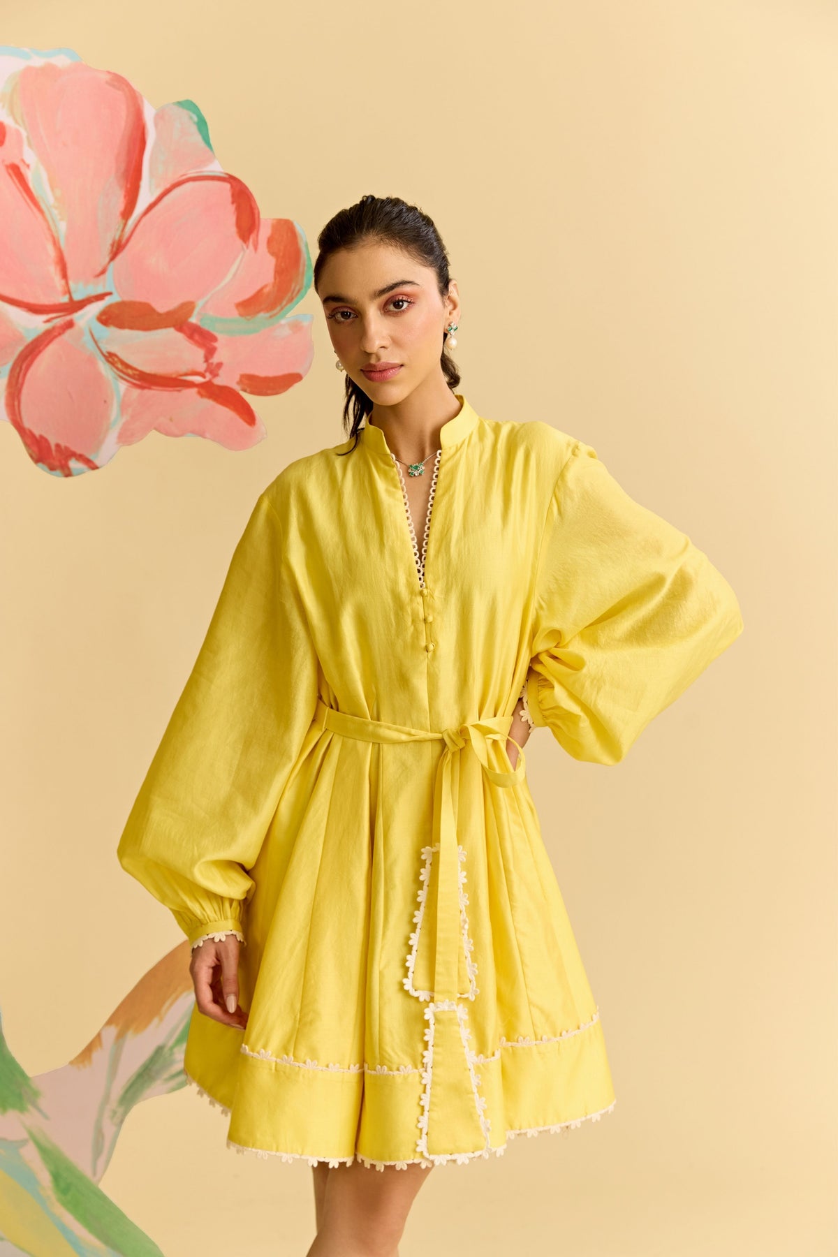 Yellow Chanderi Dress