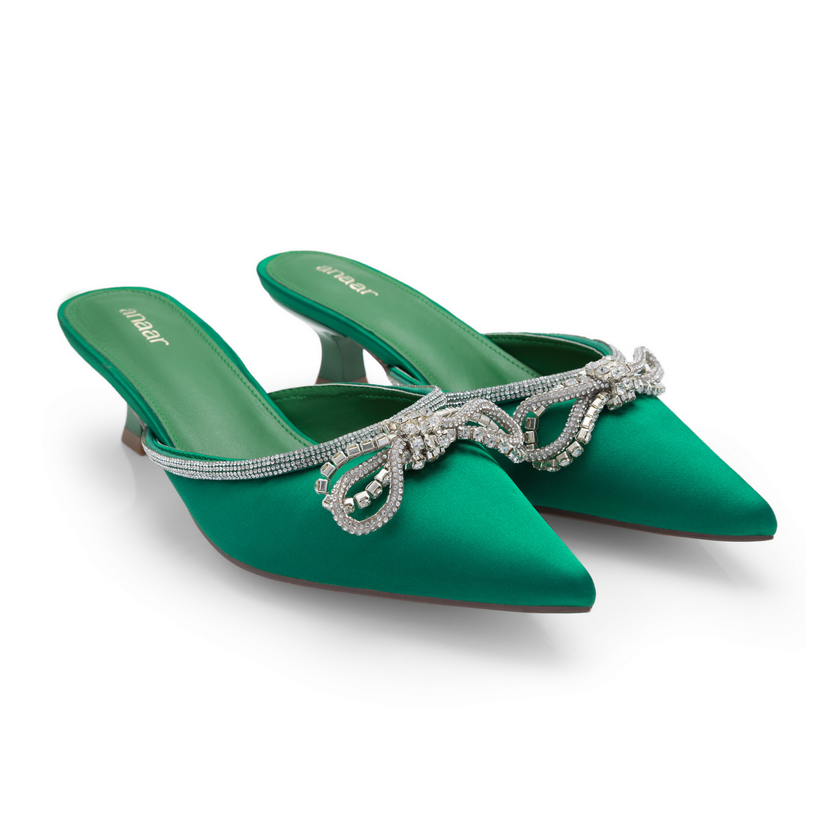 Debutante Dark Green Wedding Heels