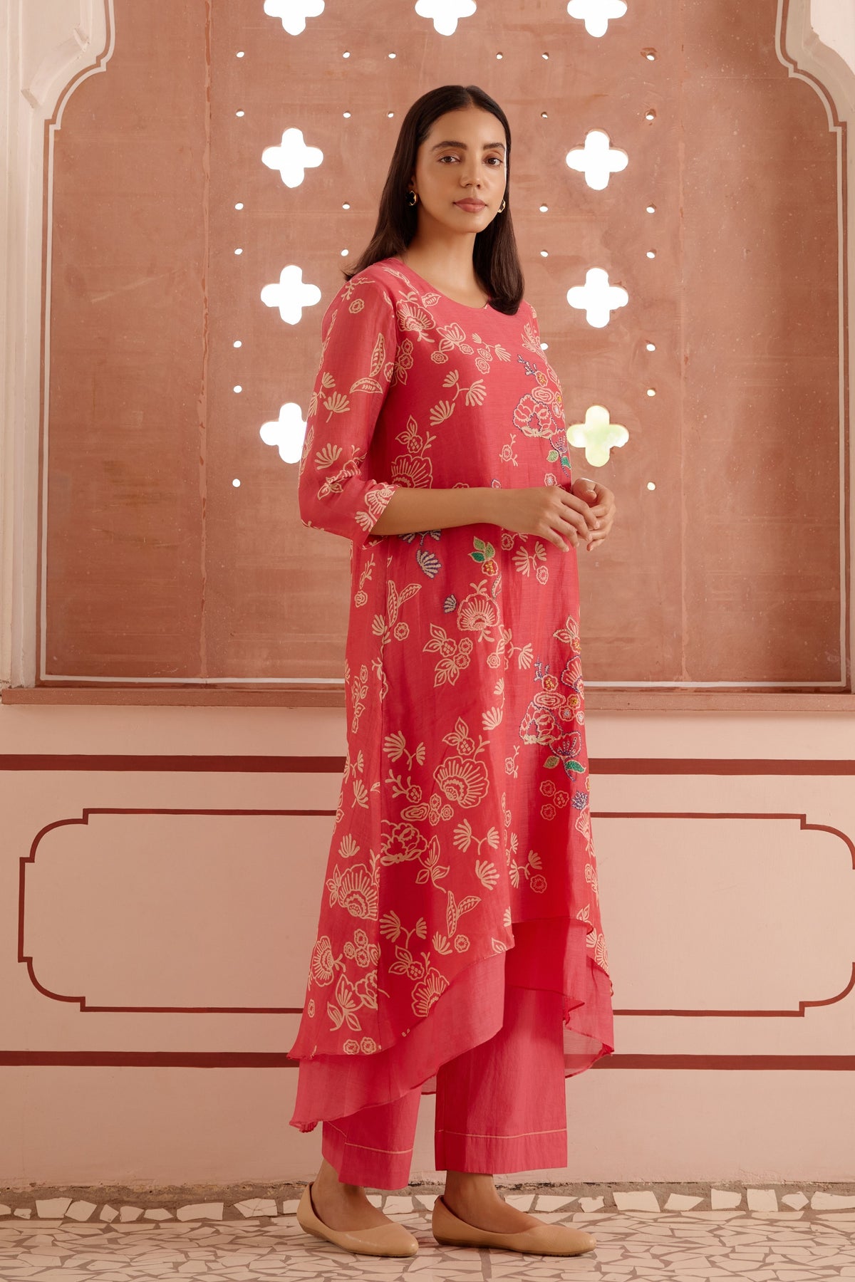 Rosewood Floral Kurta Set