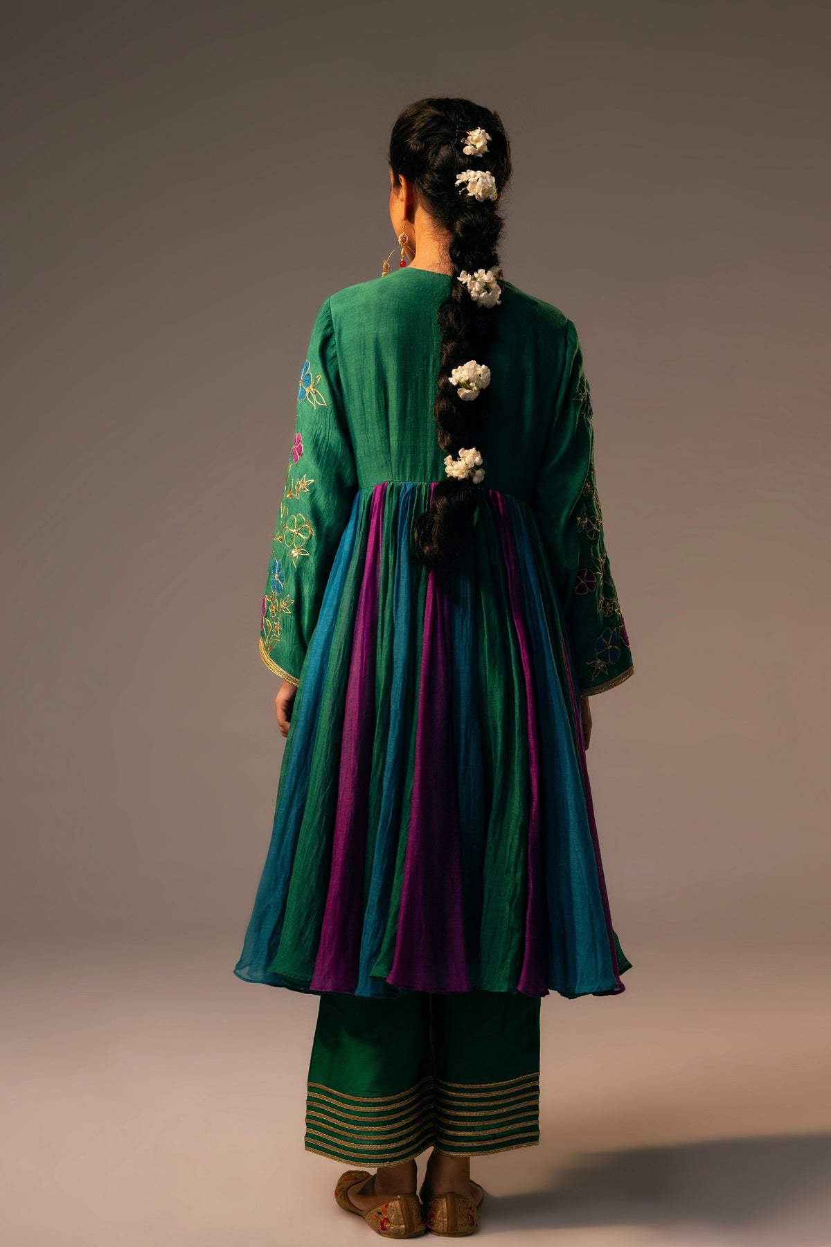 Multi Coloured Anarkali Set