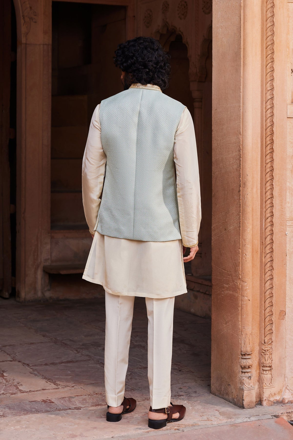 Basit Silk Nehru Jacket Set