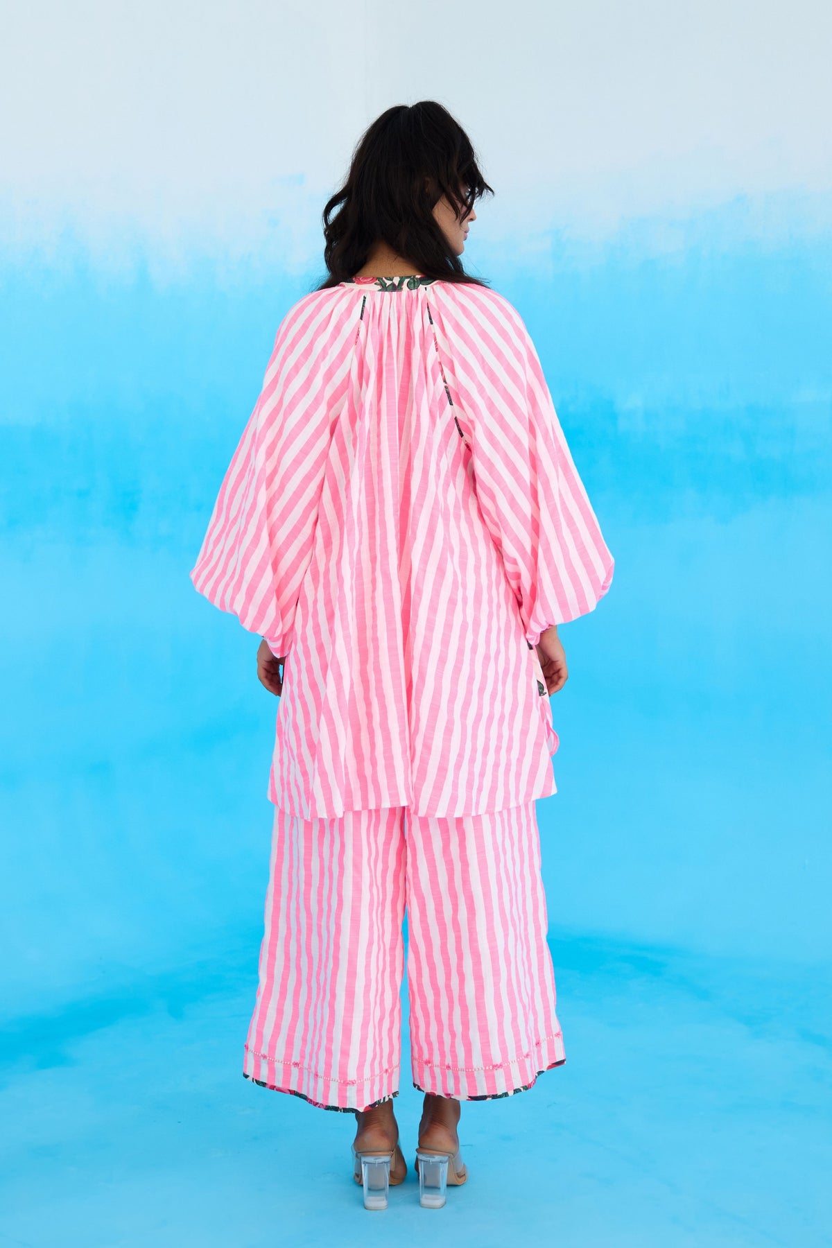 Pink Candy Stripes Raglan Shirt