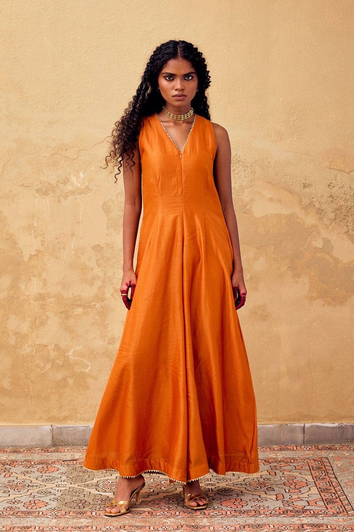 Kesar Jumpsuit in Orange