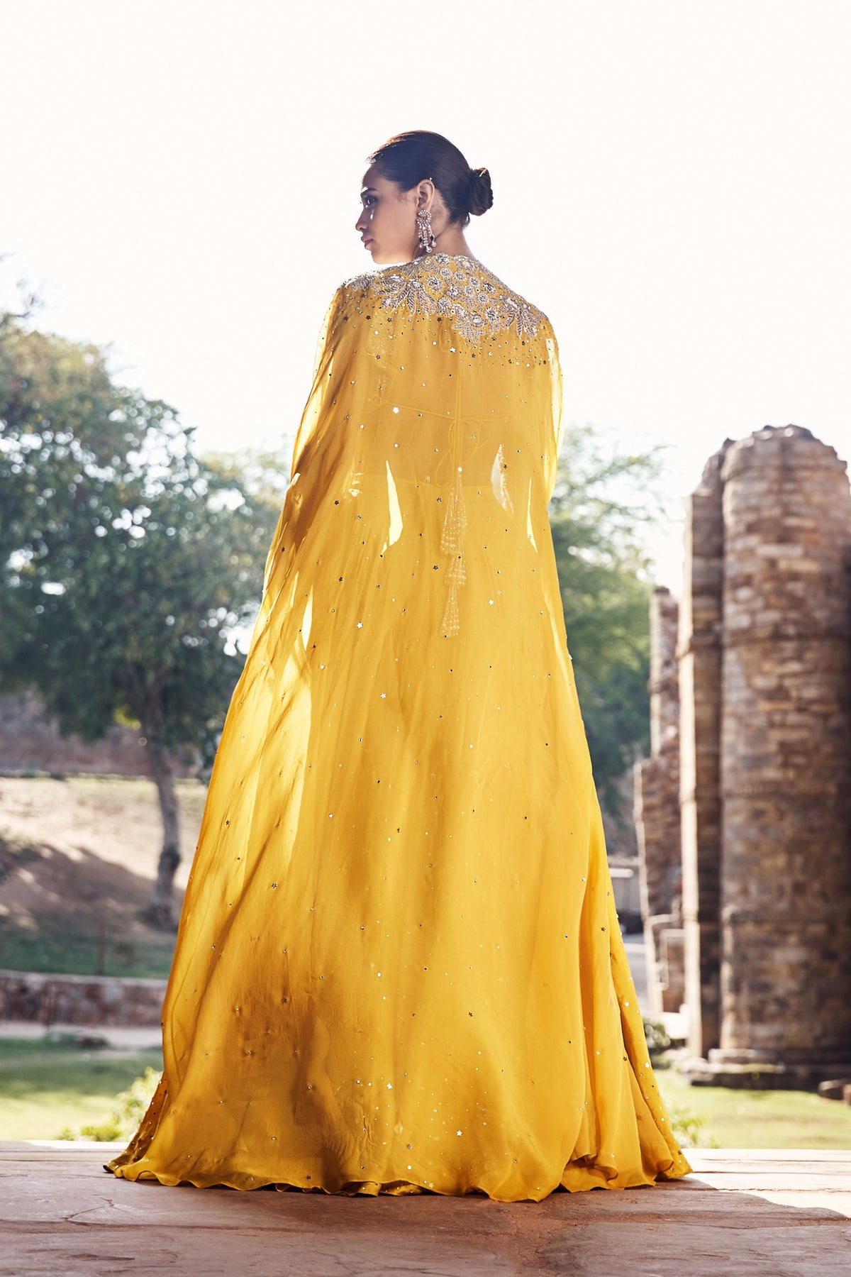 The Turmeric Couture Iconic Winged Cape Set