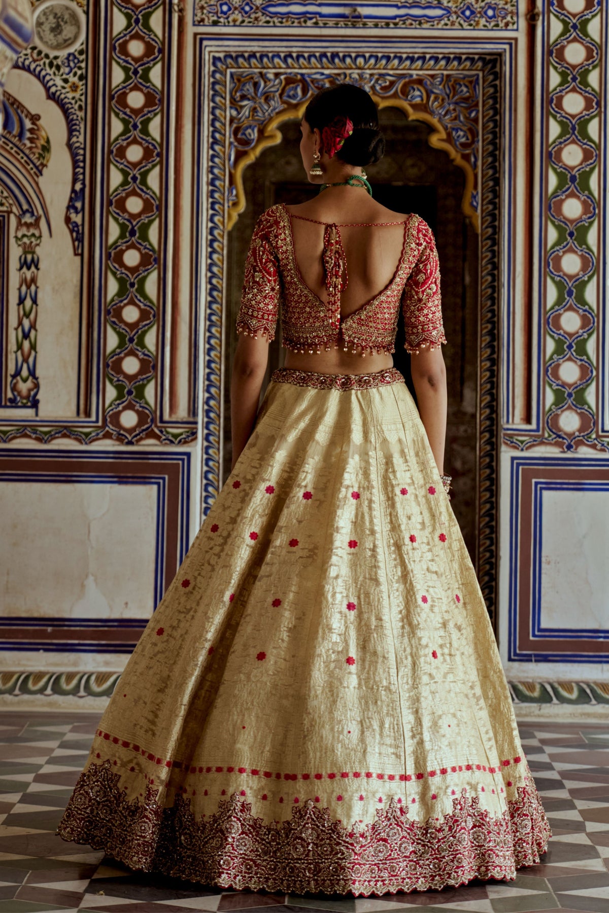 Golden Lehenga Choli Set