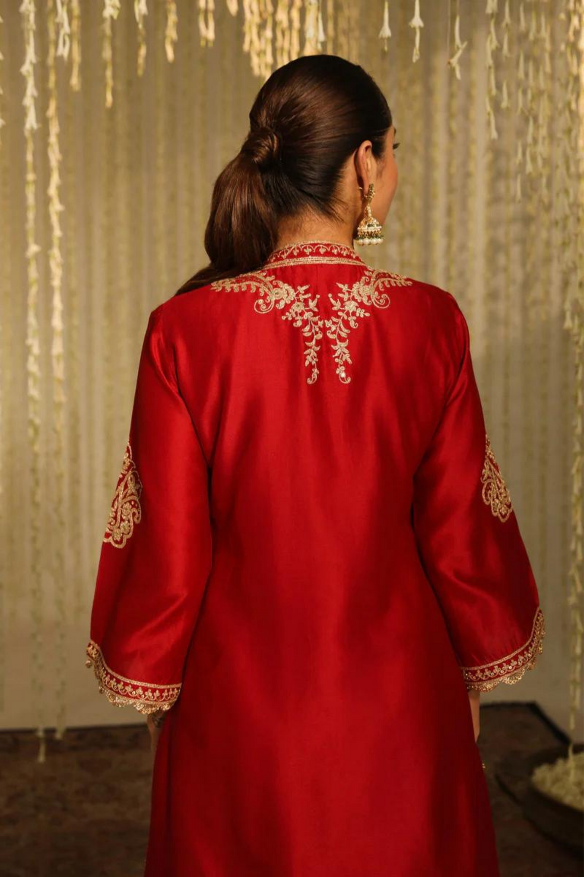 Gulbano Red Kurta Set