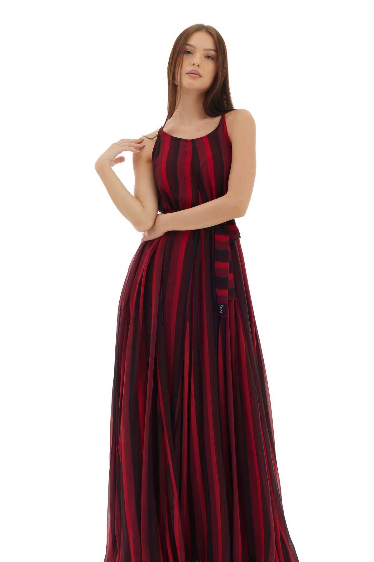 Red and Black Long Dress