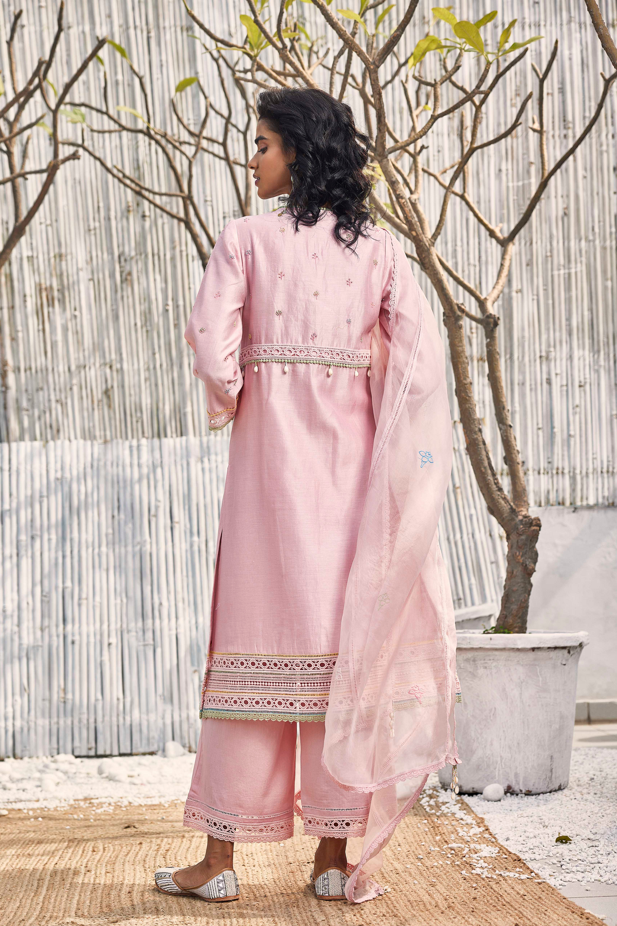 Blush Pink A-line Kurta Set