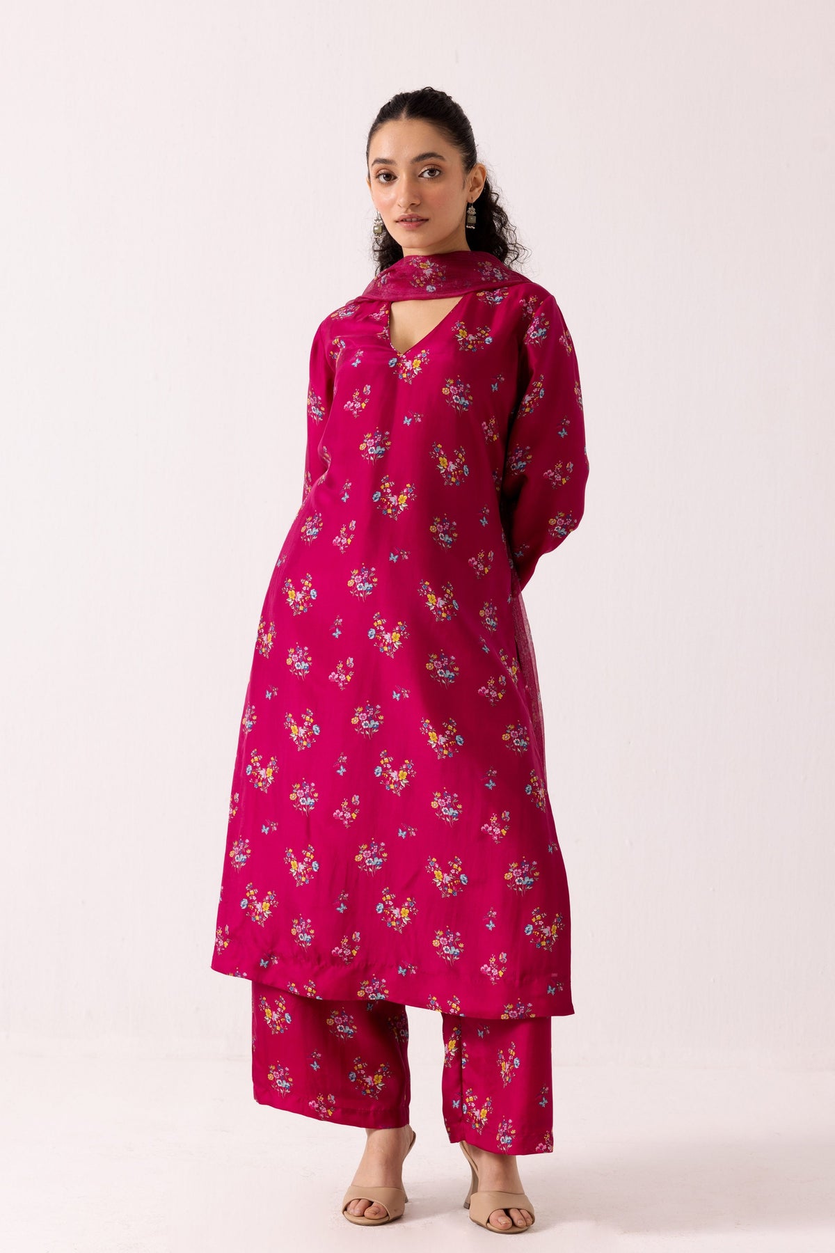 Poppy Pink Kurta Set