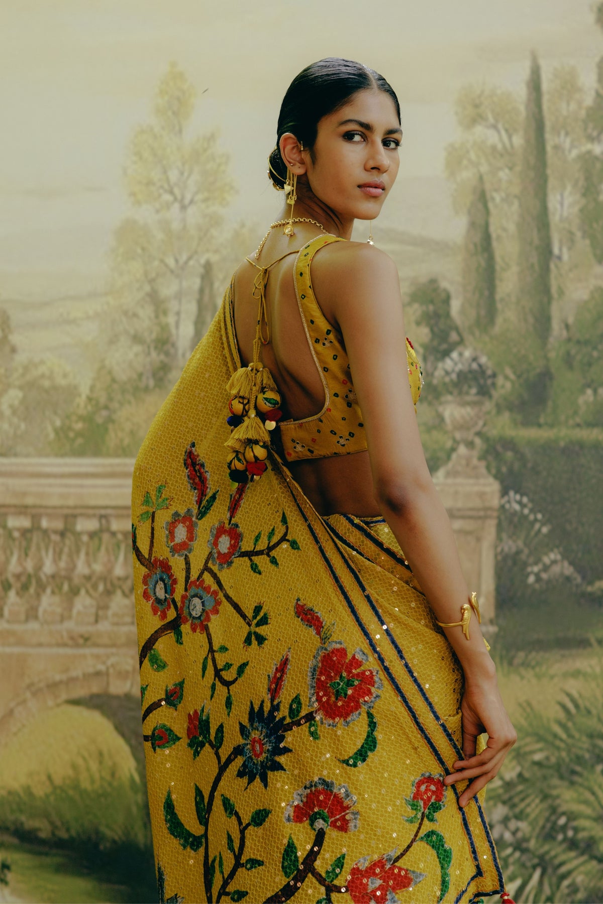 Sunflower Yellow Saree