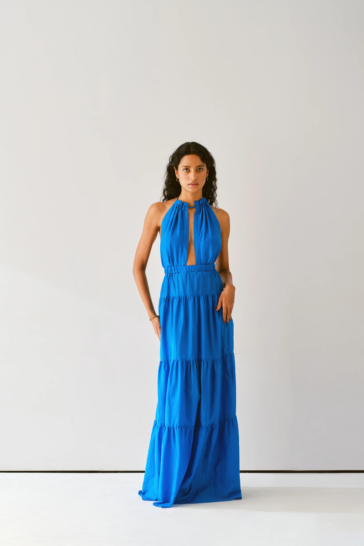 Noor Halter Neck Tiered Dress