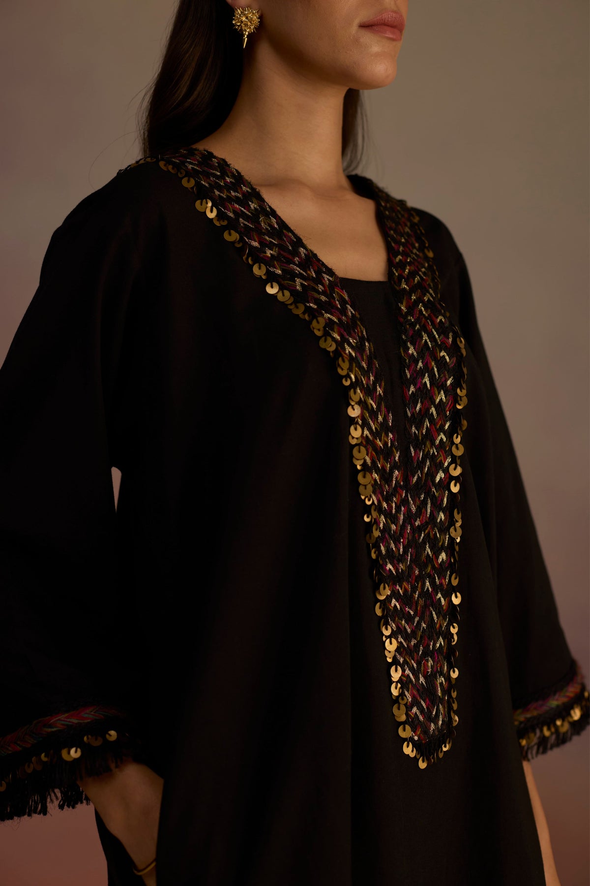 Neroli Black Kurta