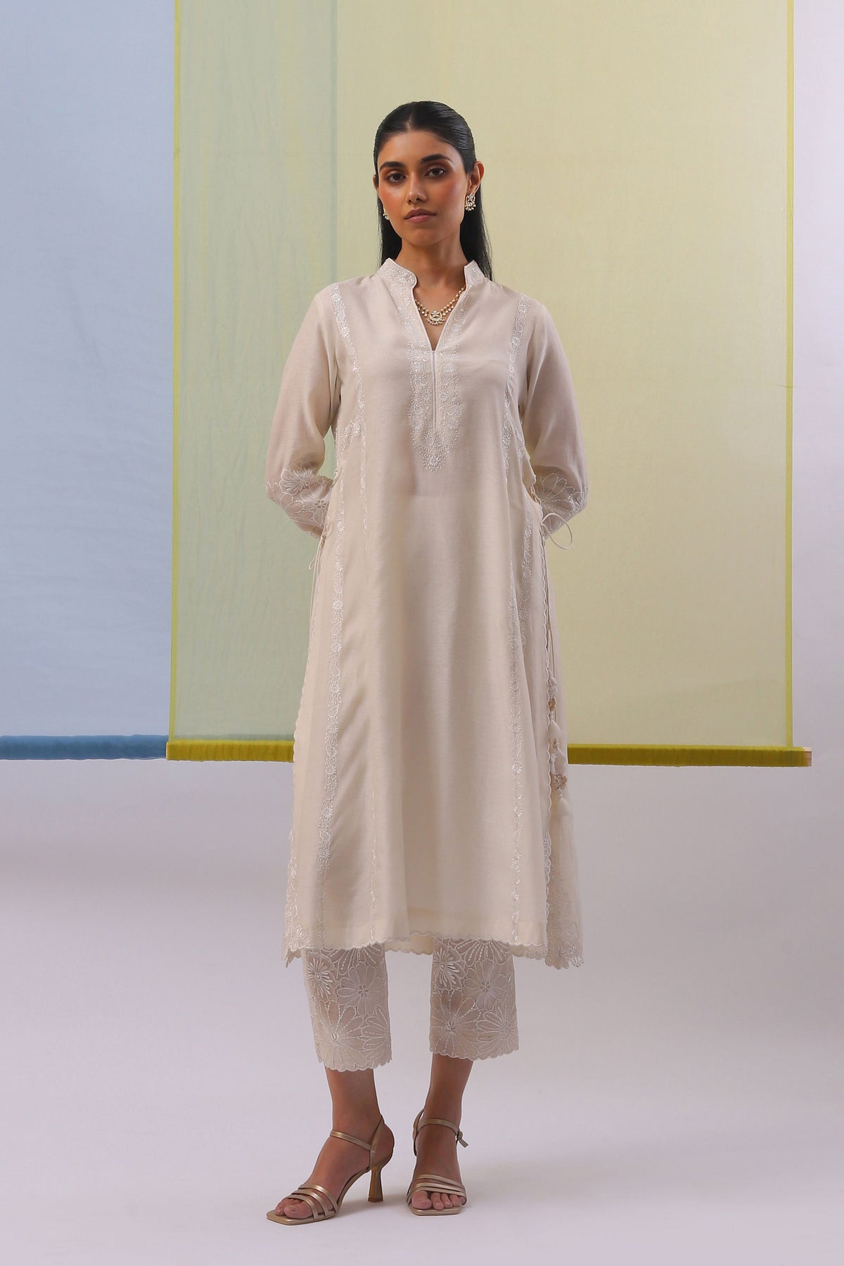 Offwhite Shazi Long Kurta Set