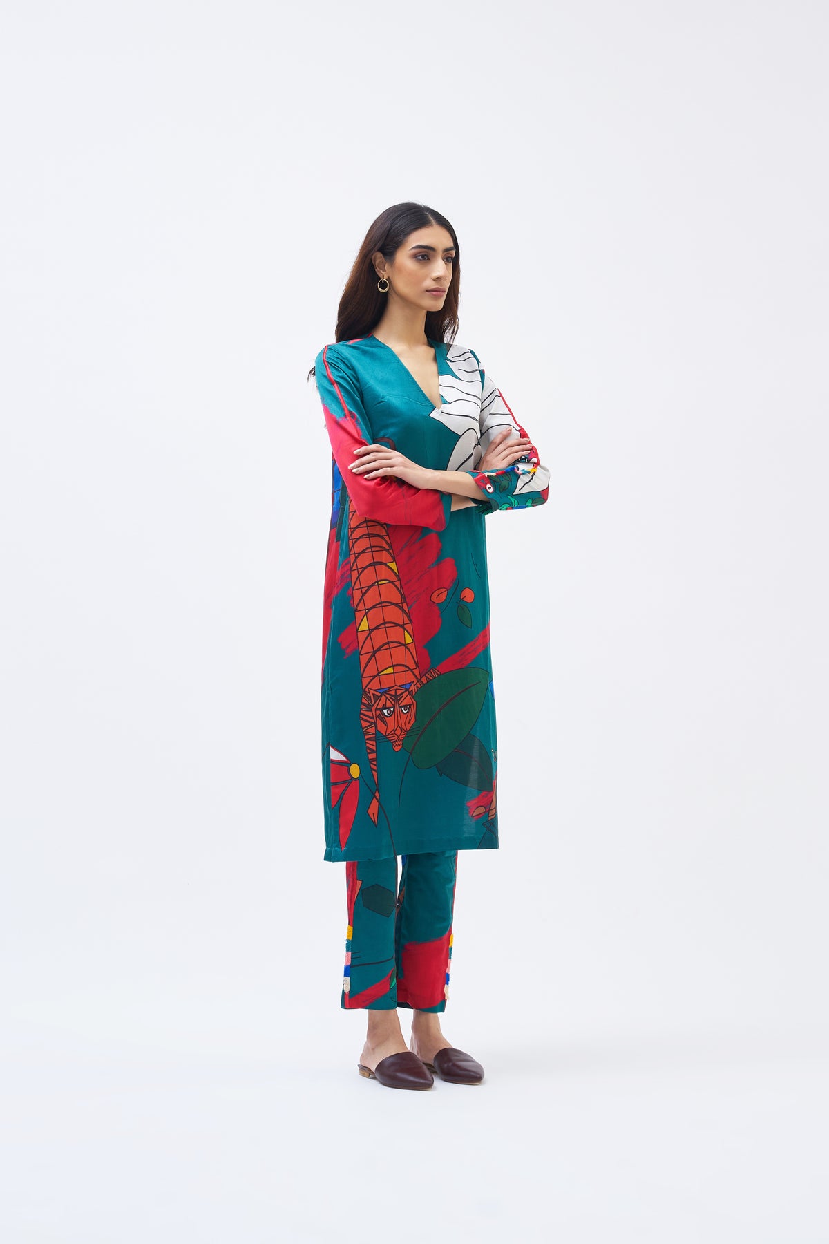 Ambush Technicolour Trench Kurta Set