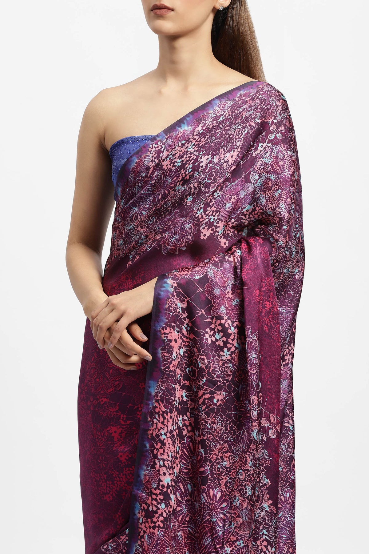 Purple Rain Printed Saree