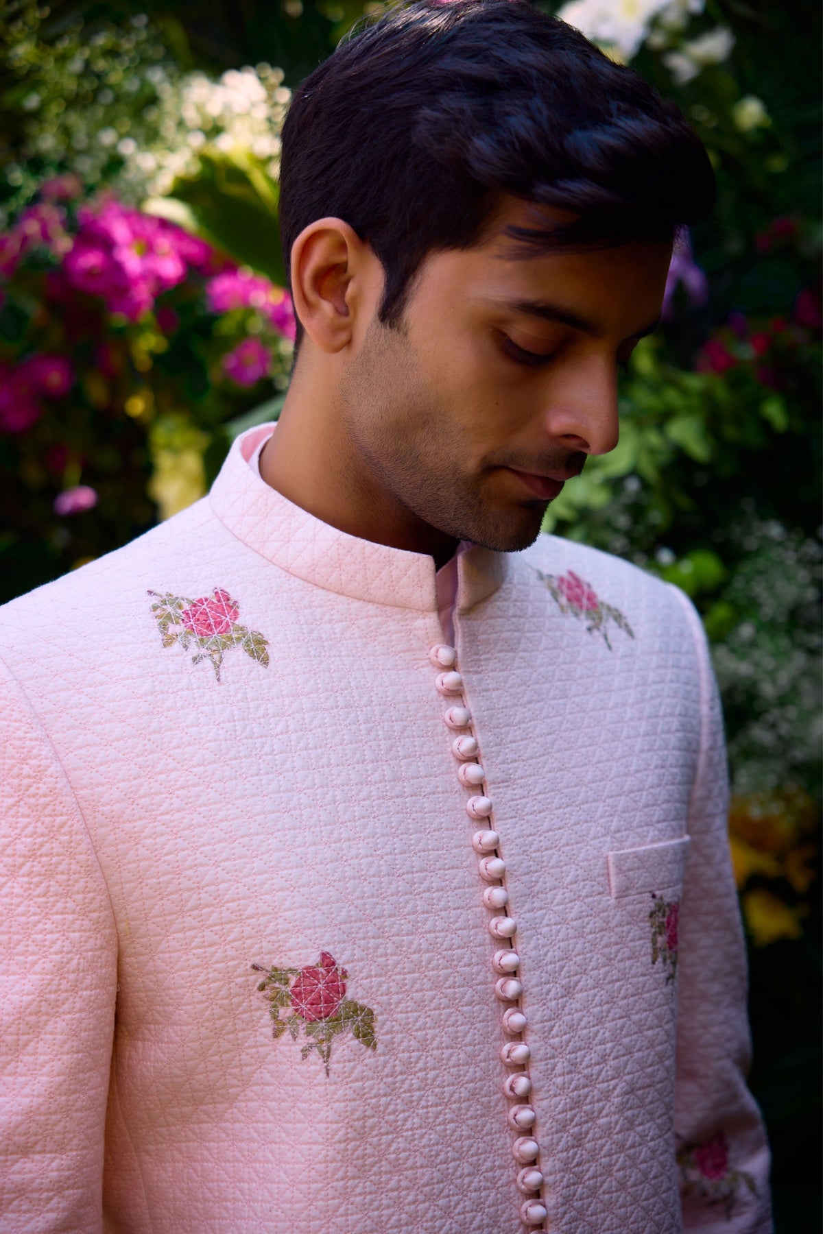 Crystal Pink Kurta Set With Jacket