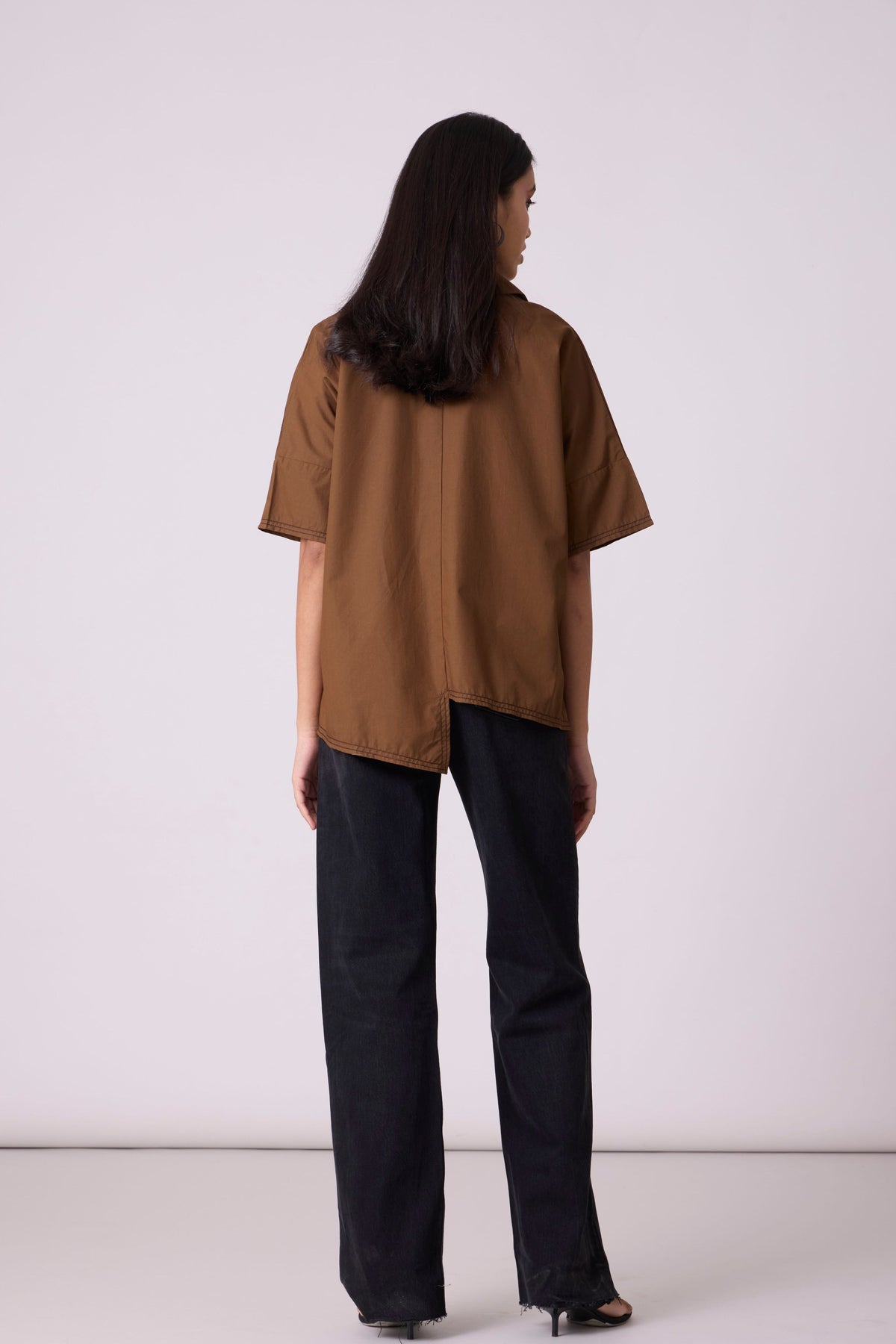 Andrea Olive Brown Shirt