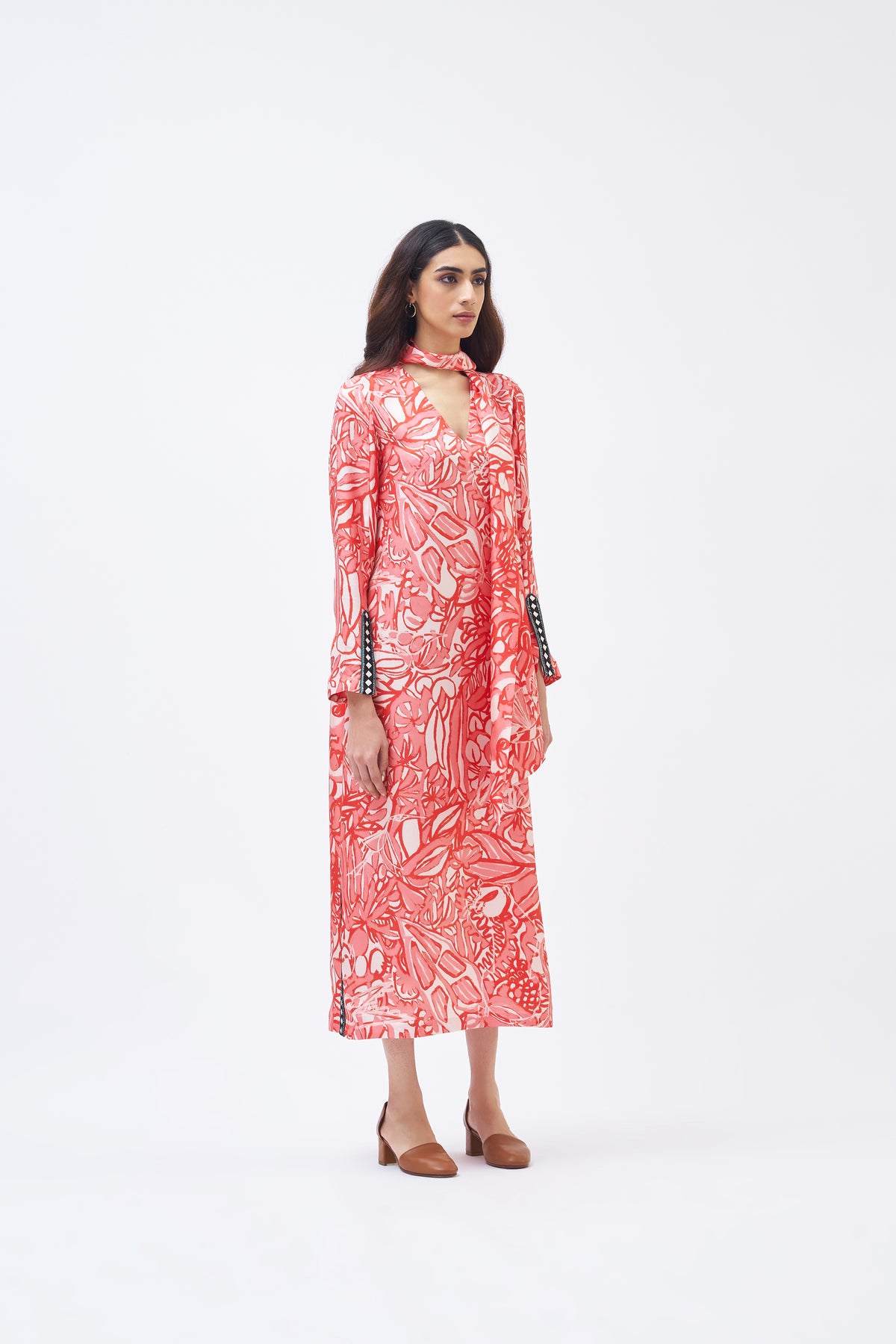 Masai Coral Pink Kaftan Dress