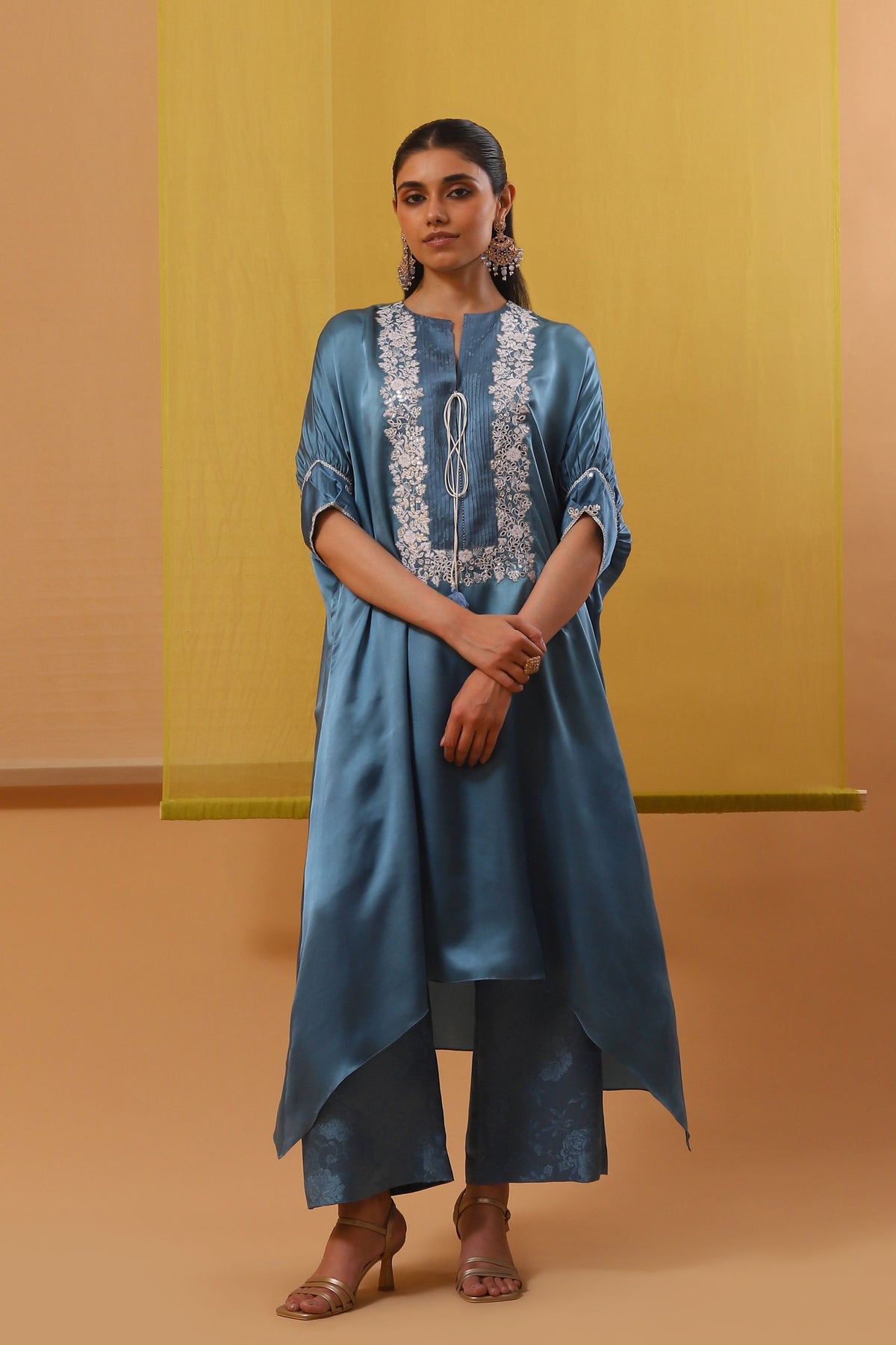 Blue Zia Kaftan Set