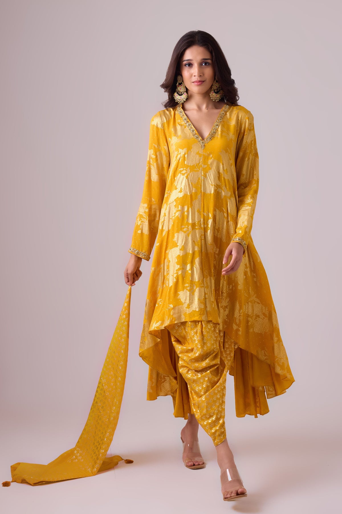 Haldi Phool Kurta Set