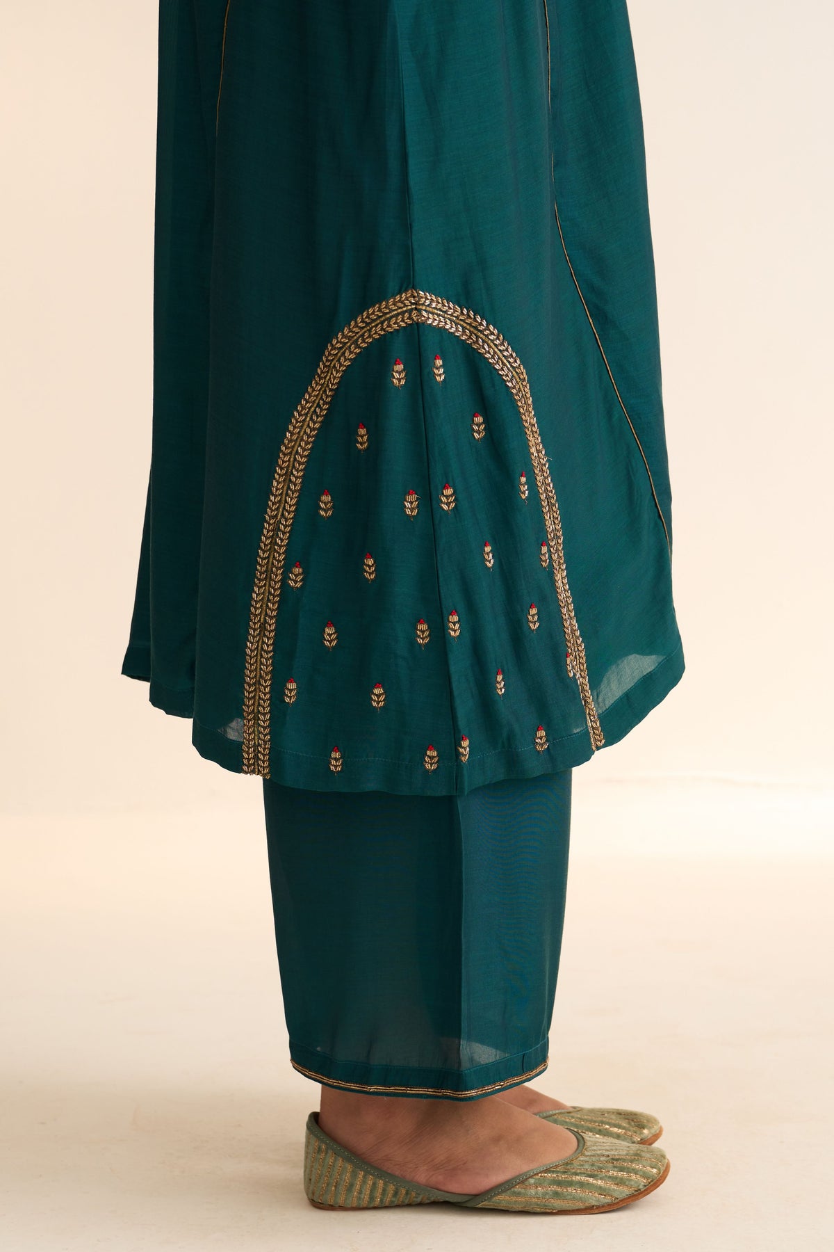 Kumud Teal Kurta