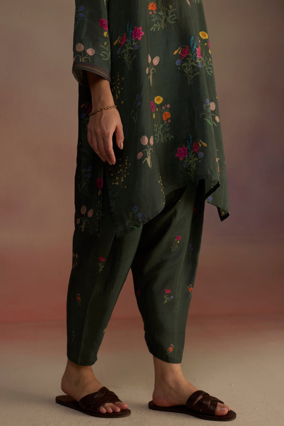 Zaira Short Green Kurta