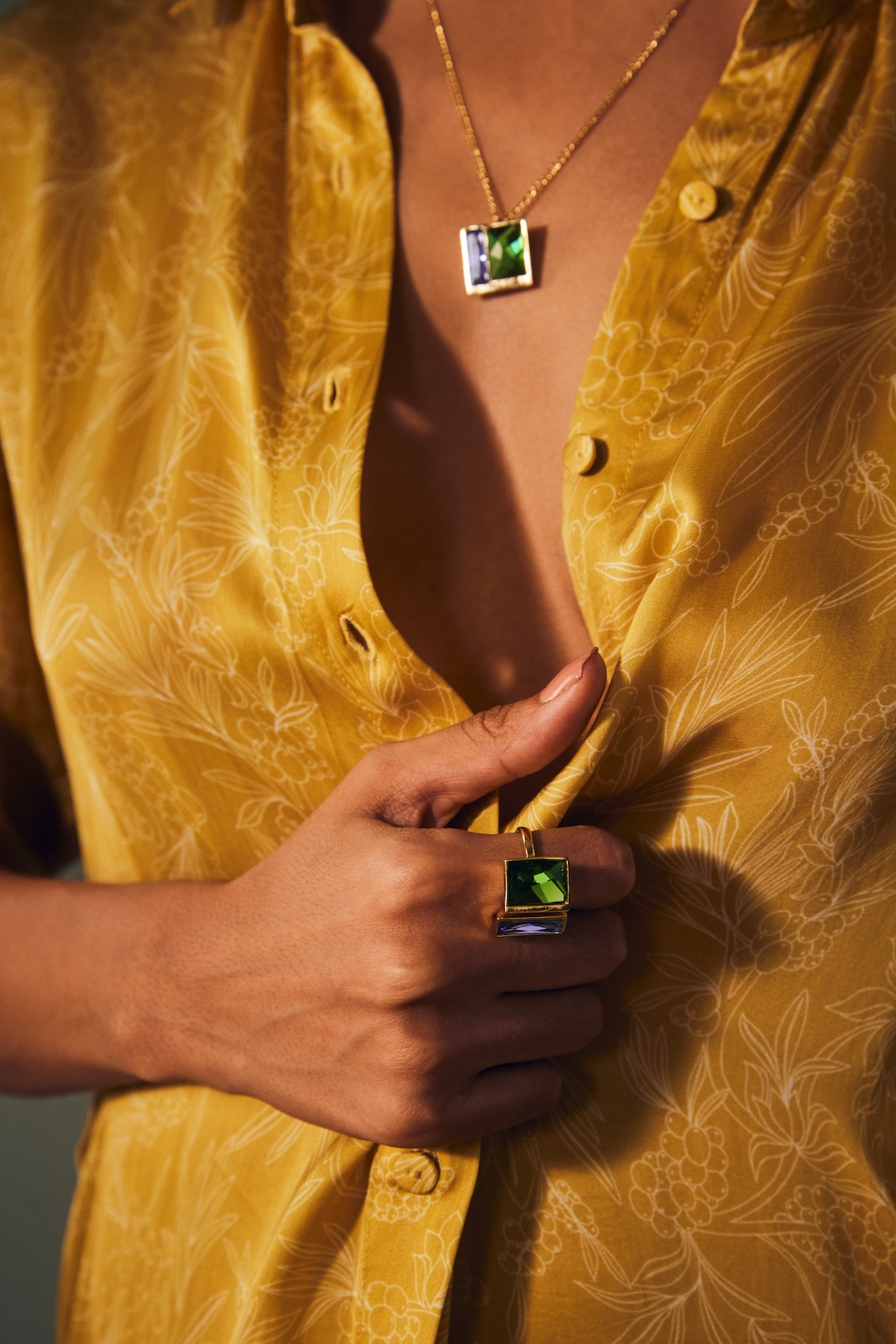 Stellar Crystal Ring - Fern &amp; Lavender