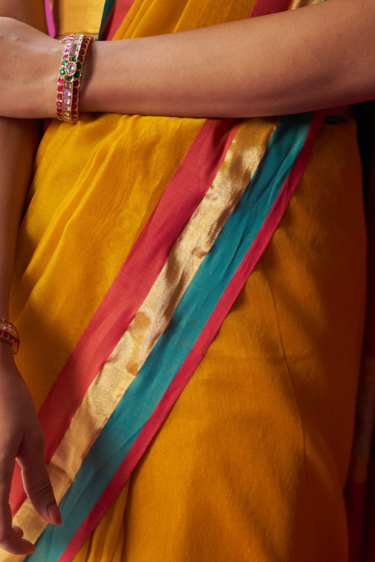 Chitra Yellow Saree