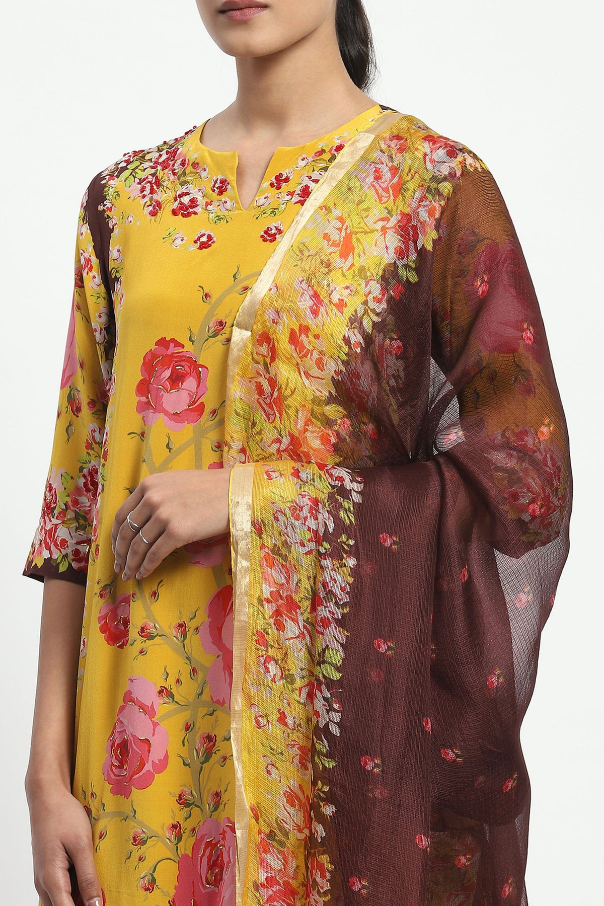 Mustard Kurta Set