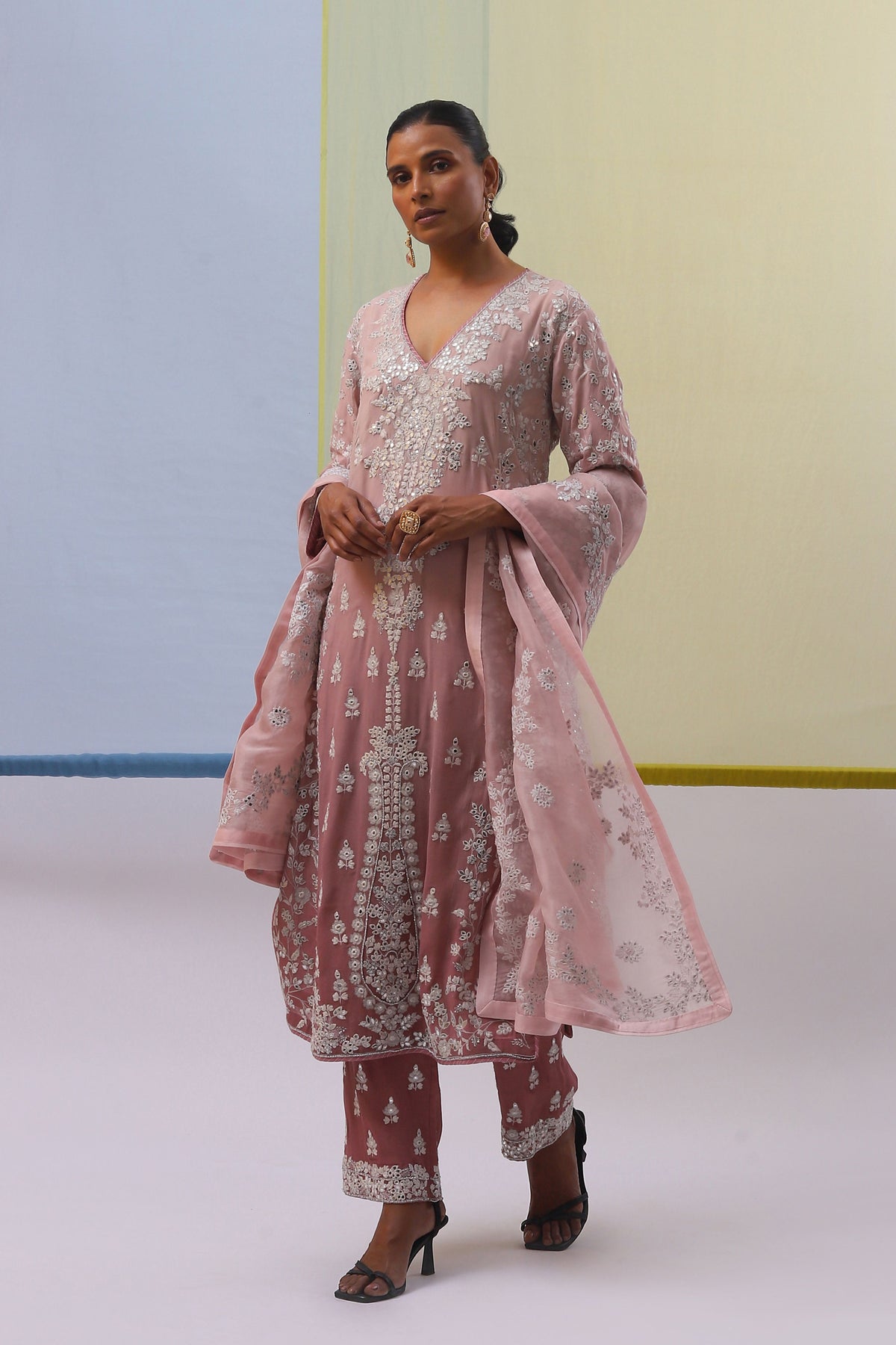 Pink Dua Long Kurta Set