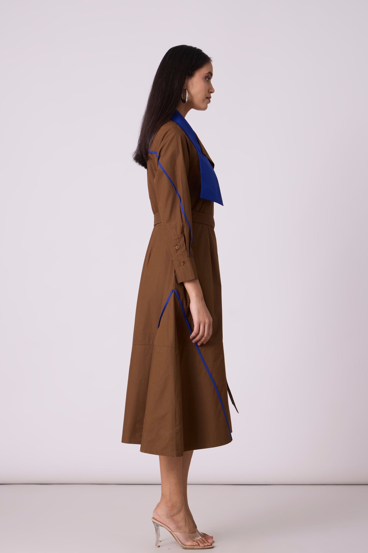 Nexi Olive Brown Dress