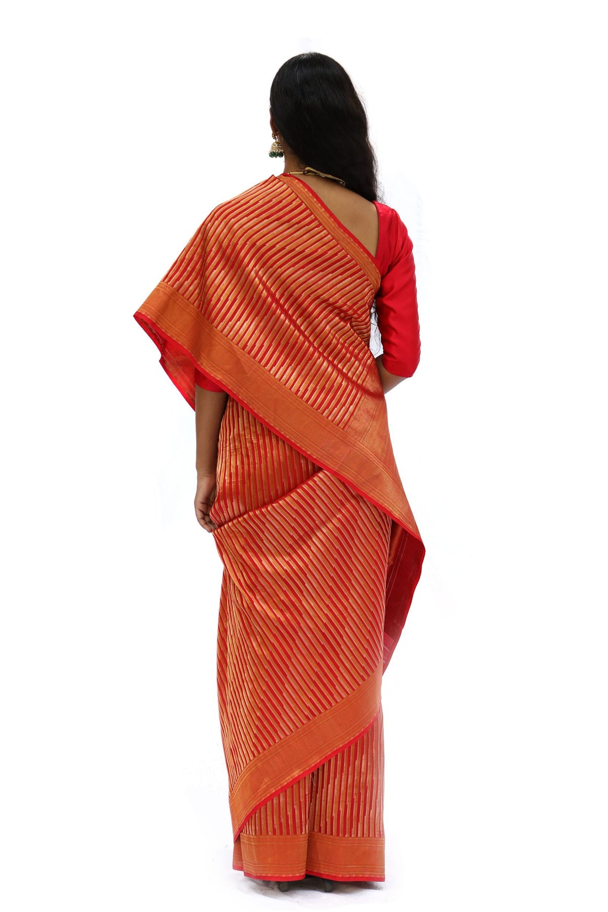 Advaita Tangy Orange Saree