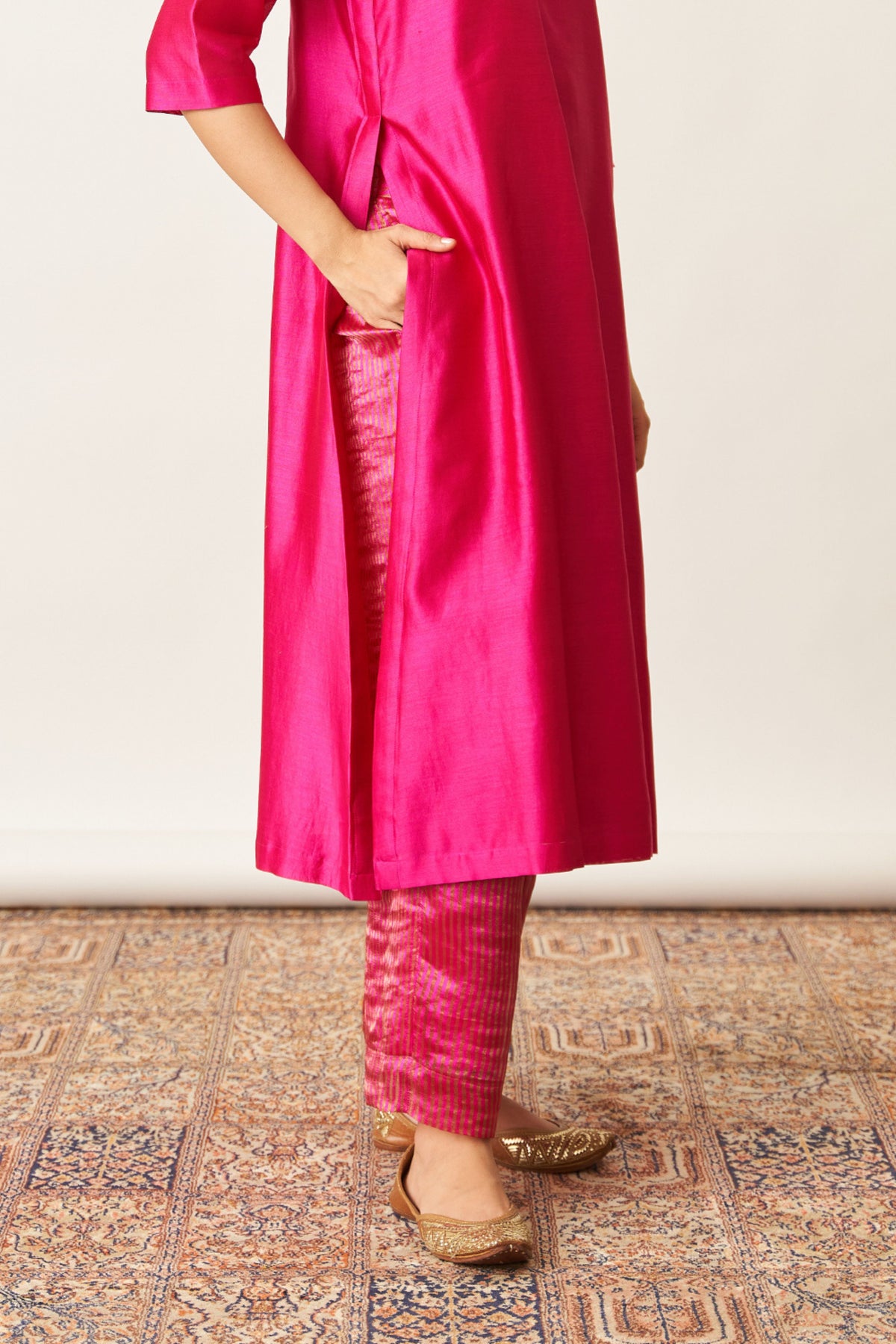 Rani Pink Kurta Set