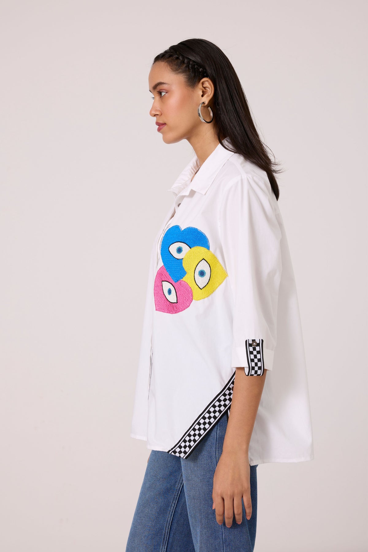 Doris Applique Bright White Shirt