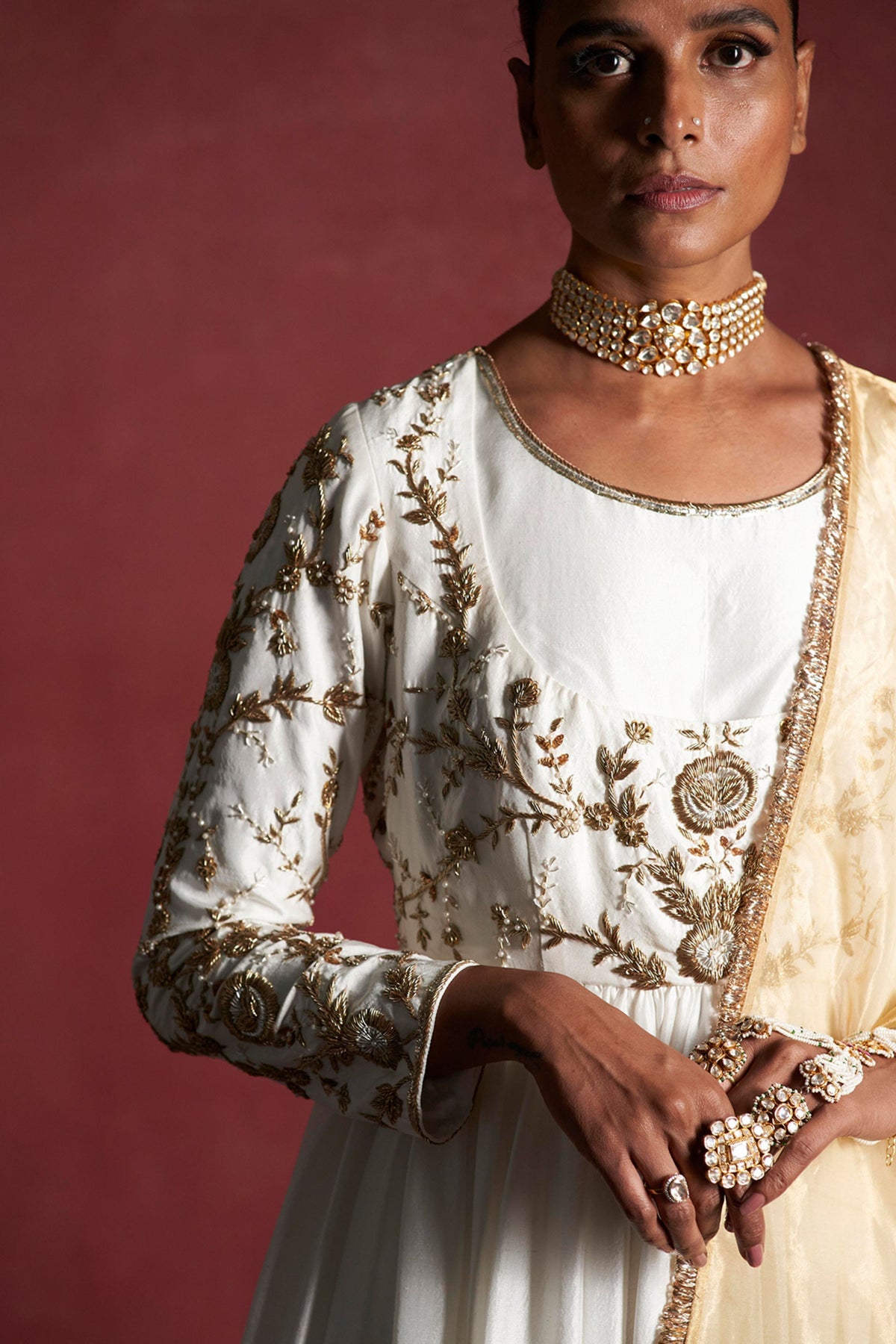 Gayatri Pearl Anarkali Set