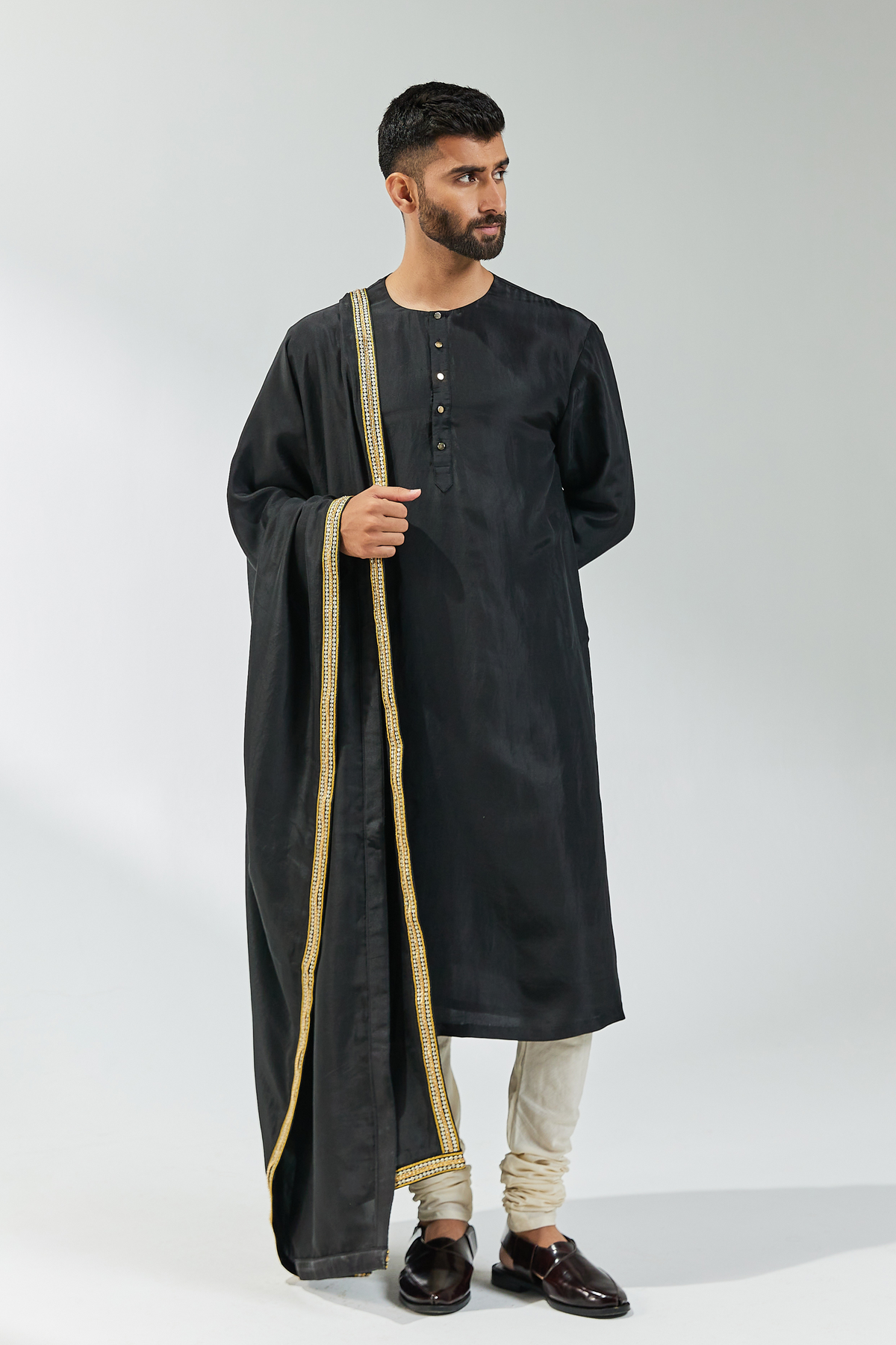 Black Embroidered Kurta Sets