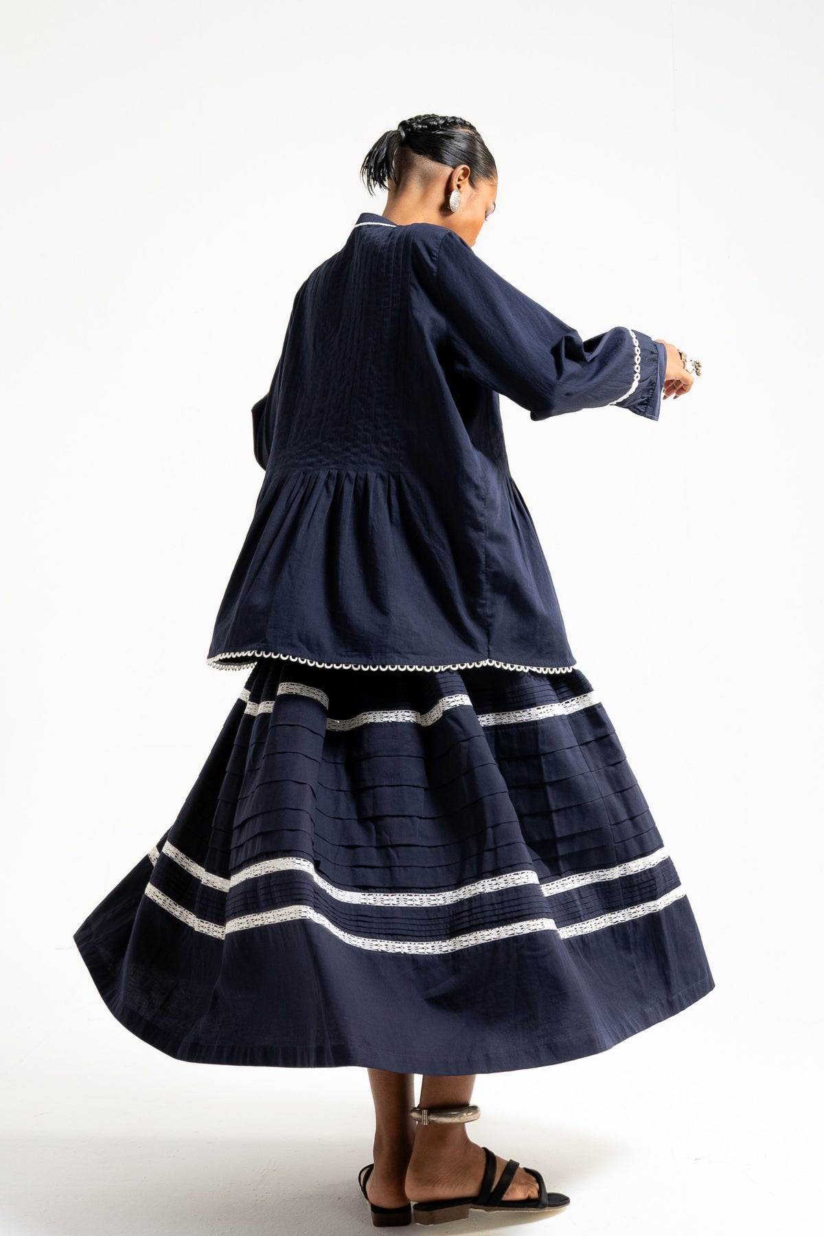 Fig Prussian Blue Skirt