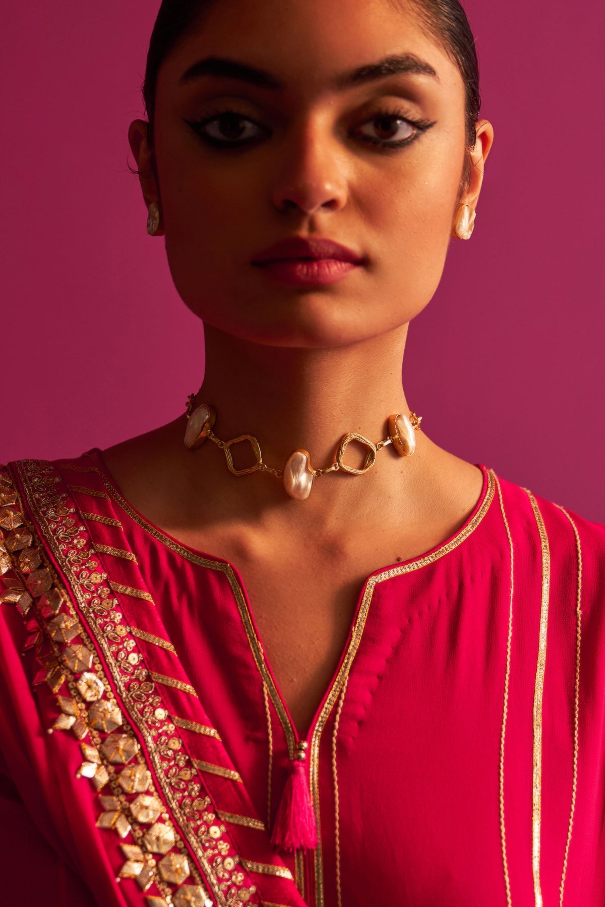 Fuchsia Mahira Kurta Set