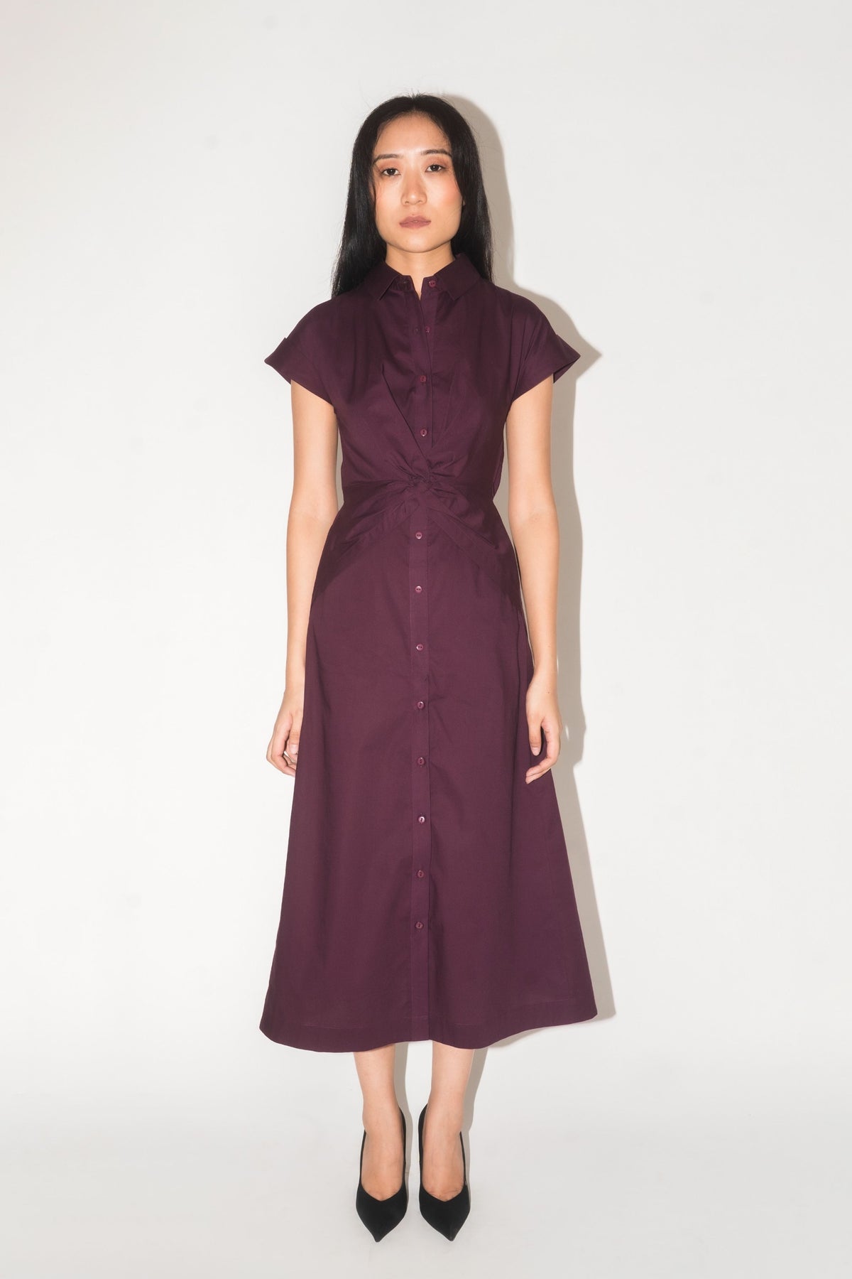 Twisted Plum Dress