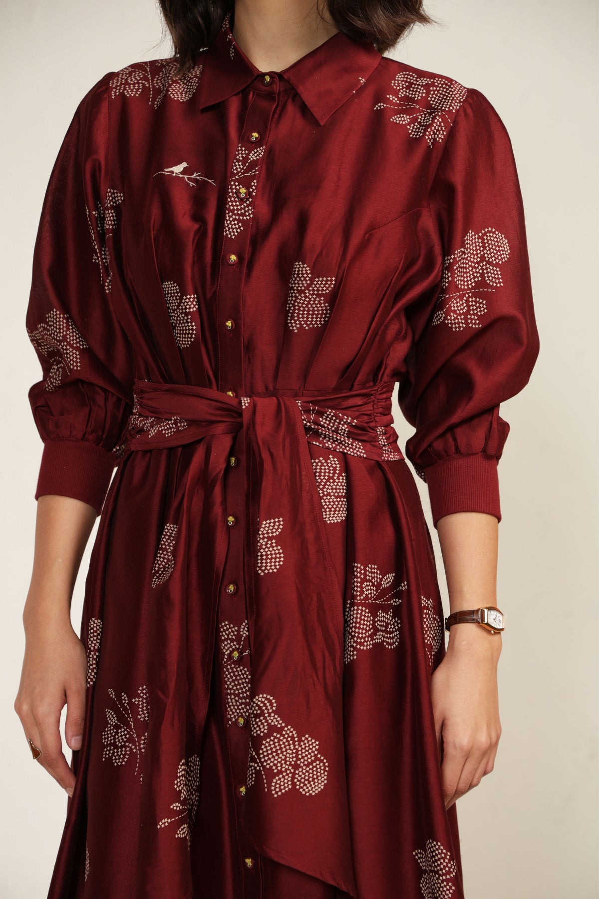 Burgandy Charles Dress