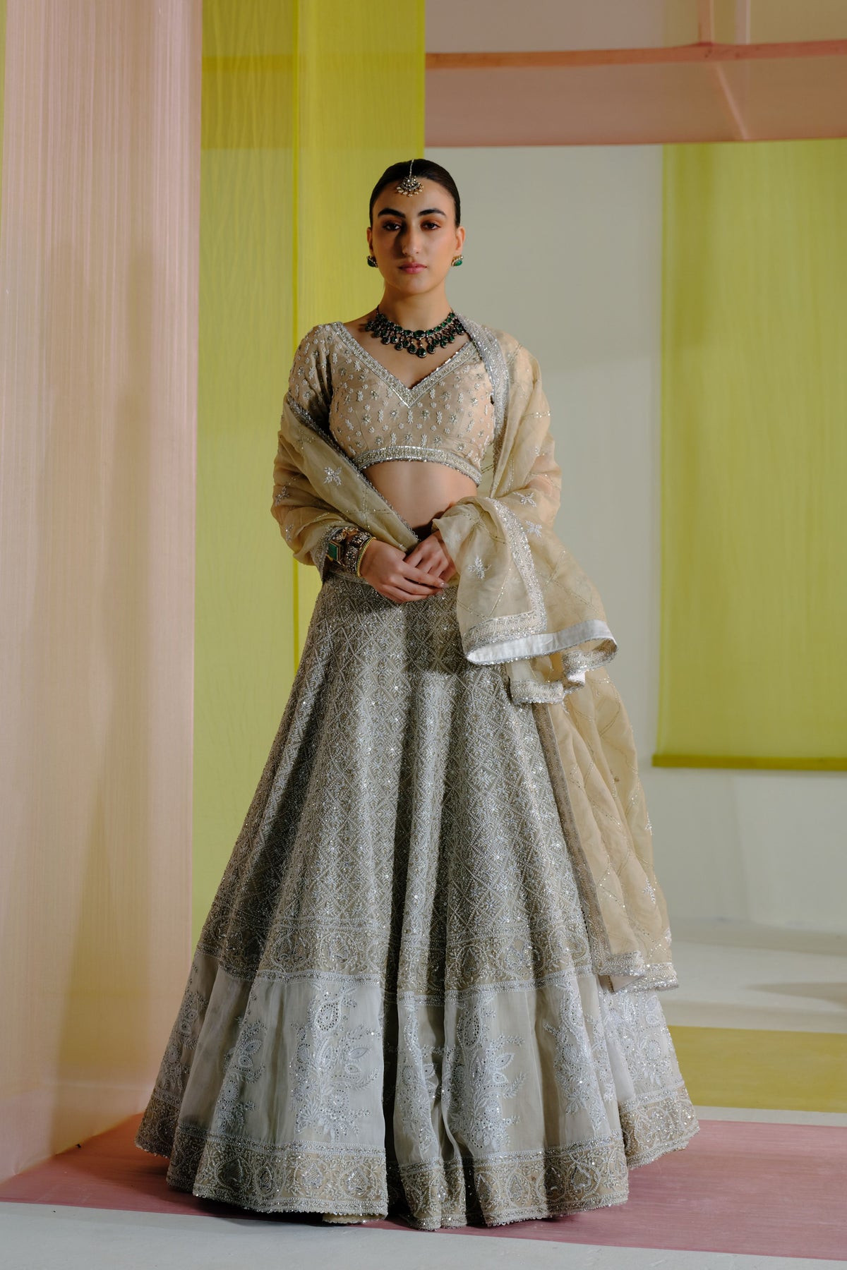 Offwhite Barika Lehenga Set