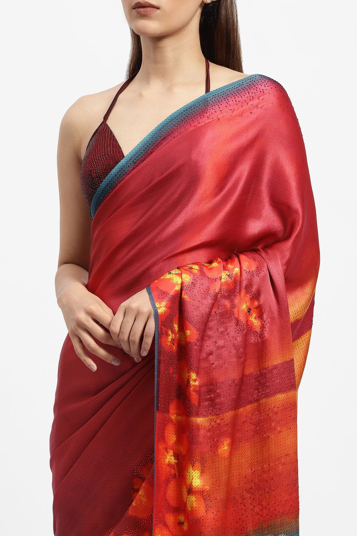 Hestia&#39;s Flame Embellished Saree