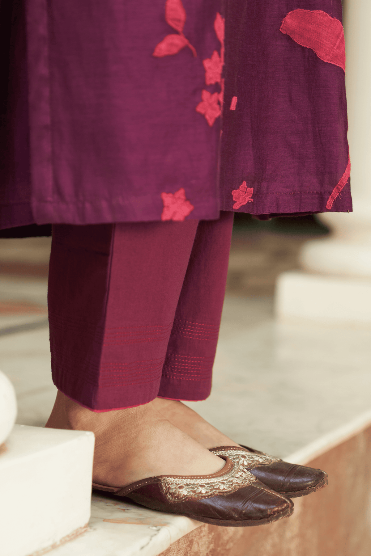 Amethyst Floral Applique Kurta Set