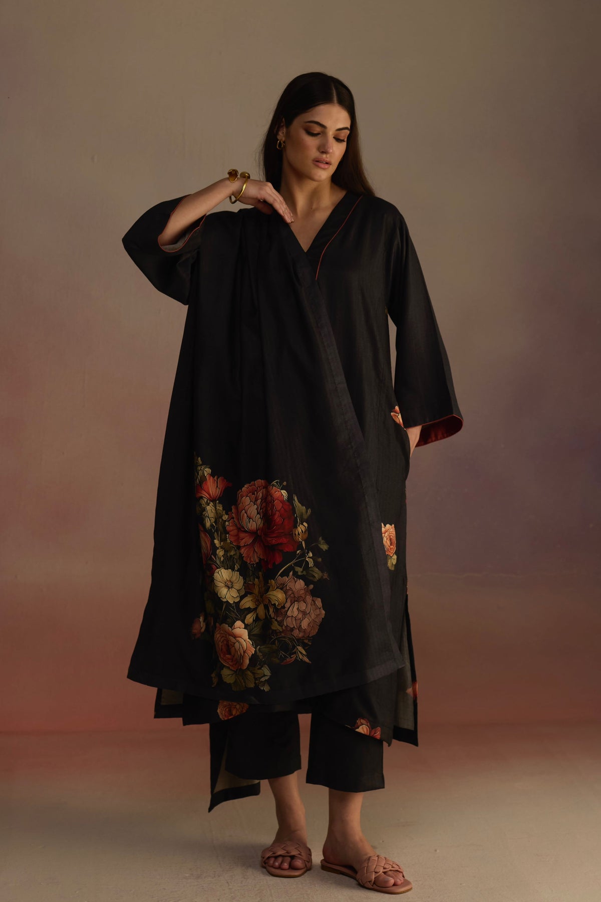 Bergamot Charcoal Kurta