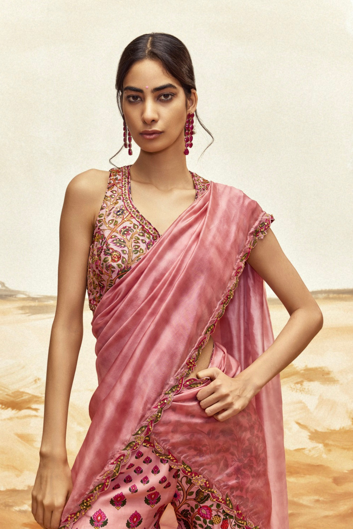 Dusky Pink Sharara Set