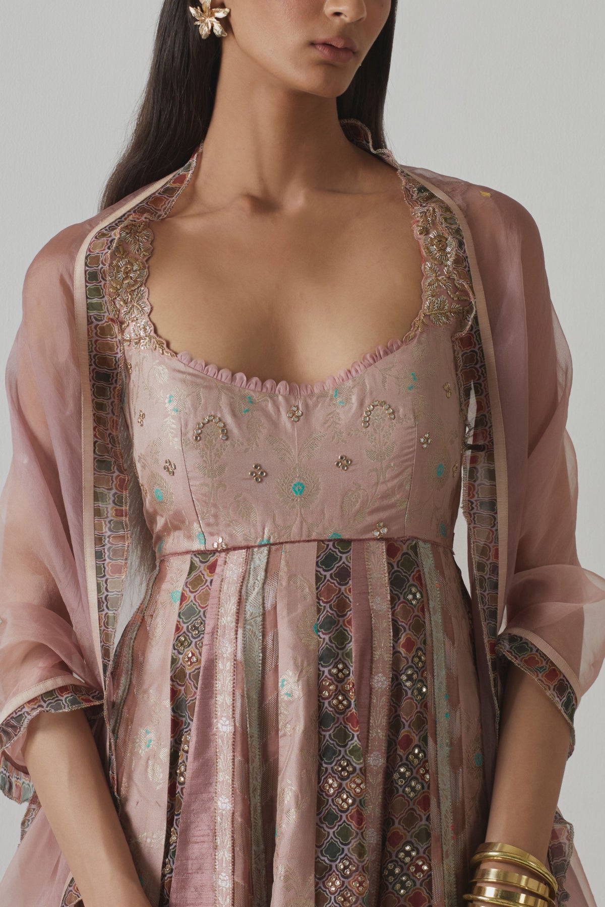 Mauve  Anarkali Set