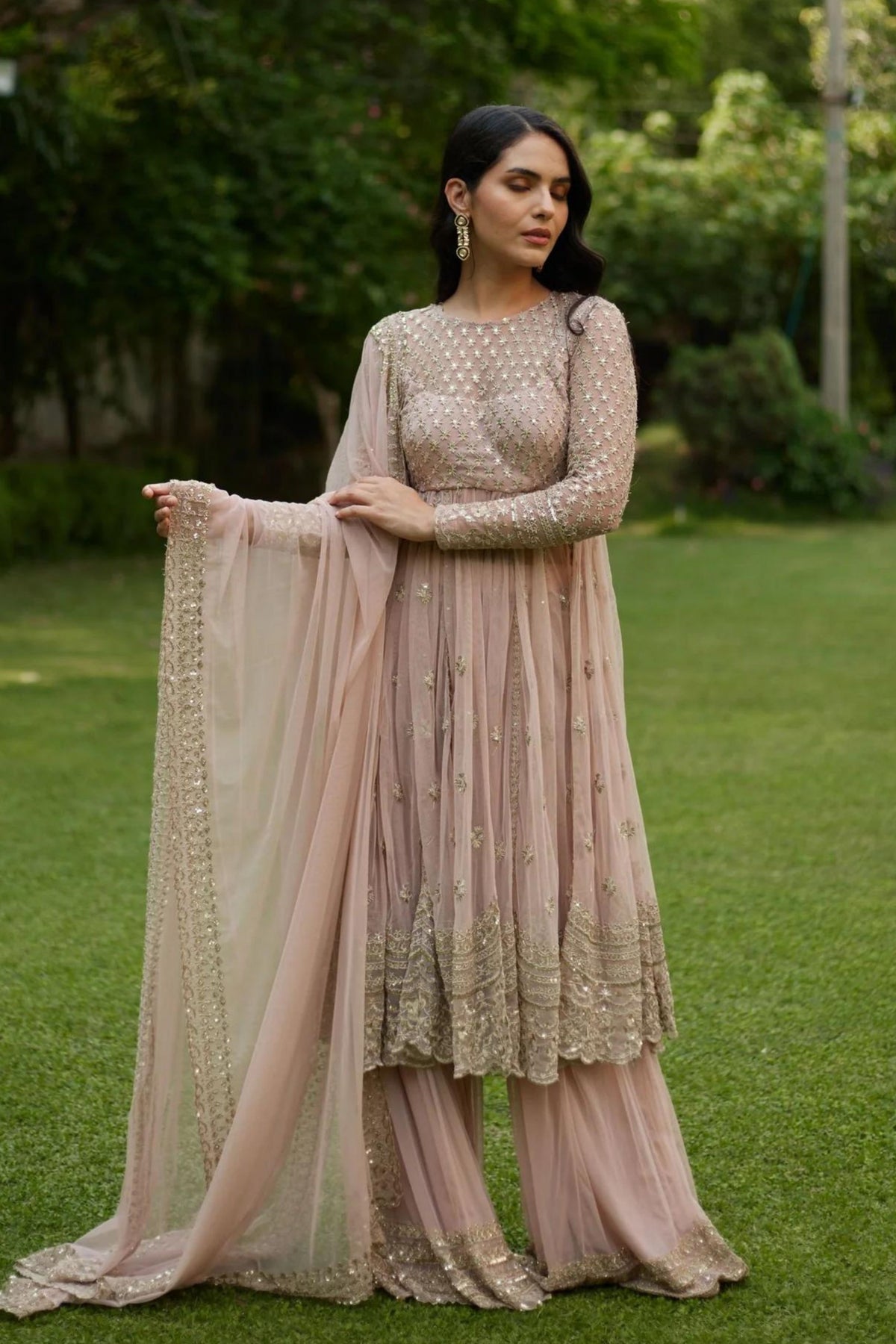 Pink Sharara Set