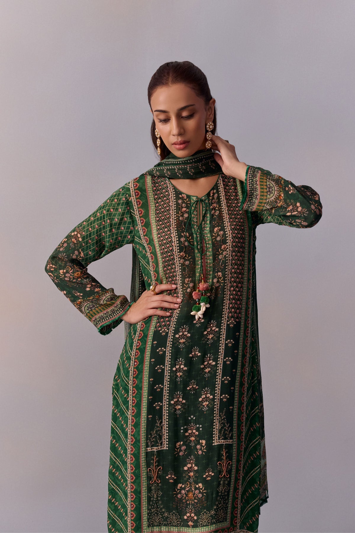 Green Reham Kurta Set